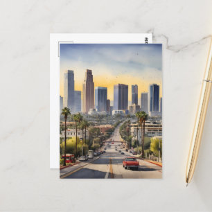 Postal Arte acuático de Los Ángeles