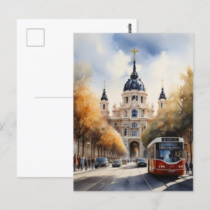 Postal Arte acuático de Madrid