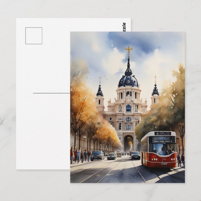 Postal Arte acuático de Madrid (Anverso / Reverso)