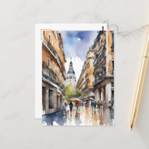 Postal Arte acuático de Madrid