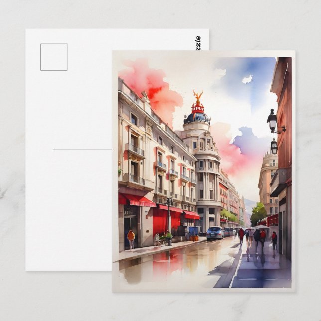 Postal Arte acuático de Madrid (Anverso / Reverso)