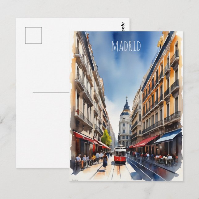 Postal Arte acuático de Madrid (Anverso / Reverso)