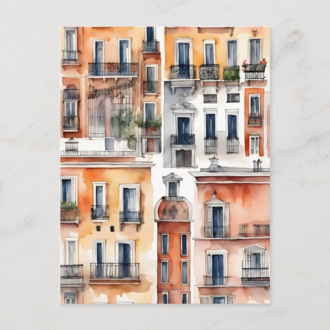 Postal Arte acuático de Madrid (Anverso)