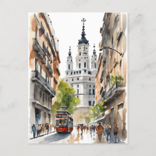 Postal Arte acuático de Madrid