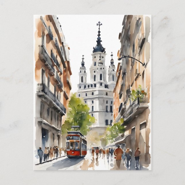 Postal Arte acuático de Madrid (Anverso)