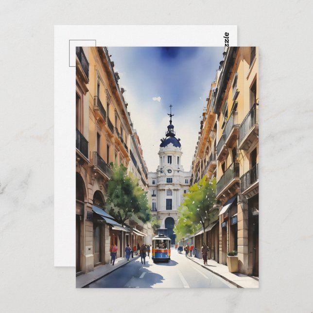 Postal Arte acuático de Madrid (Anverso / Reverso)