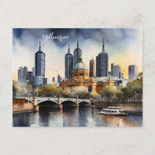 Postal Arte acuático de Melbourne
