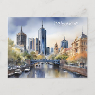 Postal Arte acuático de Melbourne