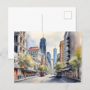 Postal Arte acuático de Melbourne