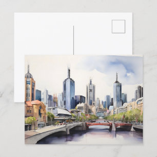 Postal Arte acuático de Melbourne