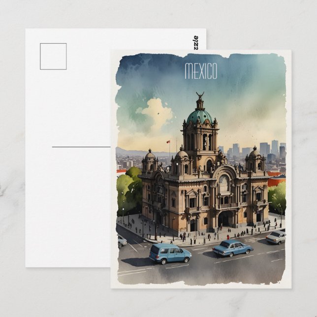 Postal Arte acuático de México (Anverso / Reverso)