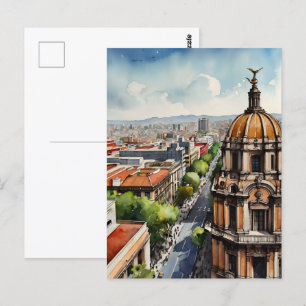 Postal Arte acuático de México