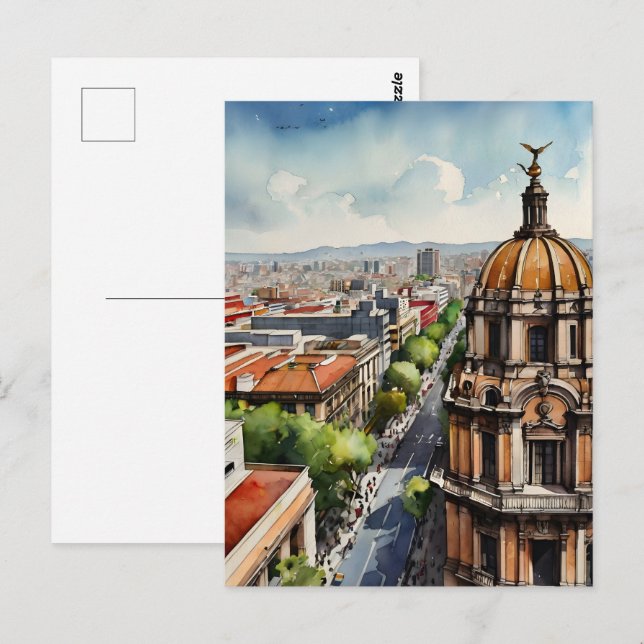 Postal Arte acuático de México (Anverso / Reverso)
