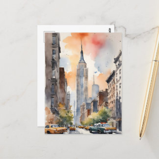 Postal Arte acuático de Nueva York