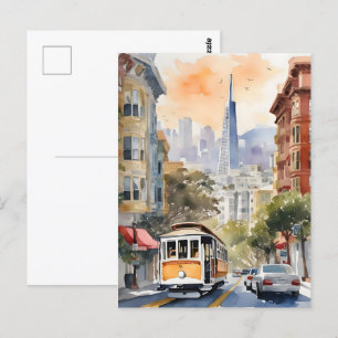 Postal Arte acuático de San Francisco
