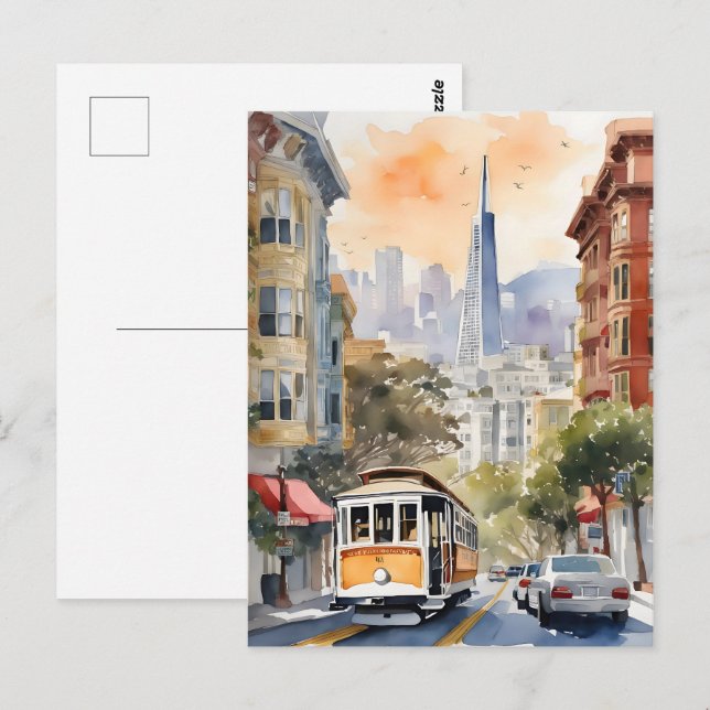 Postal Arte acuático de San Francisco (Anverso / Reverso)