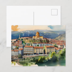 Postal Arte acuático de Tiflis