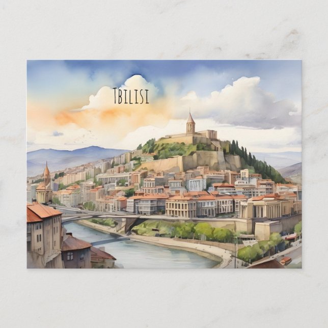 Postal Arte acuático de Tiflis (Anverso)