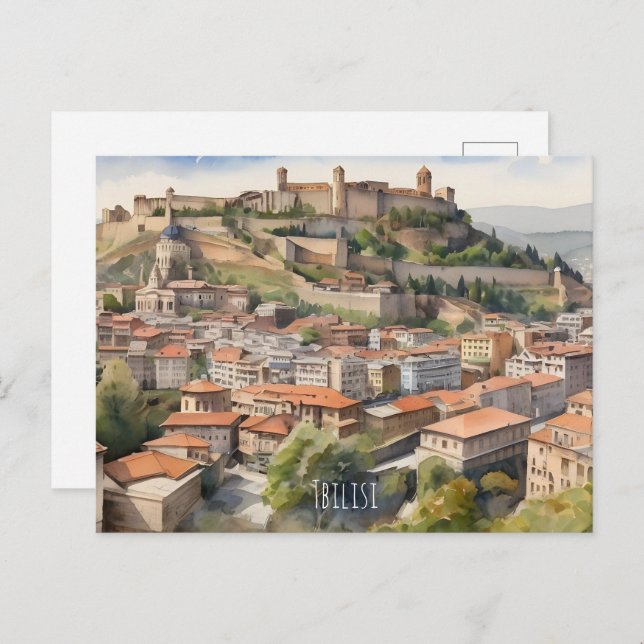 Postal Arte acuático de Tiflis (Anverso / Reverso)