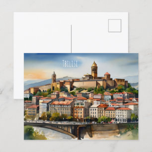 Postal Arte acuático de Tiflis