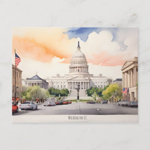 Postal Arte acuático de Washington DC