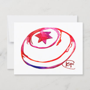 Postal Arte acuático de Yarmulke