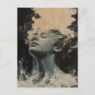 Postal Arte aleatorio hecho por mi gato