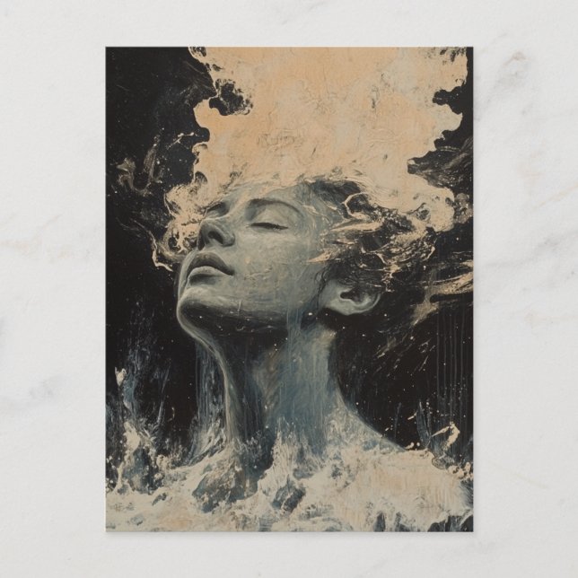 Postal Arte aleatorio hecho por mi gato (Anverso)