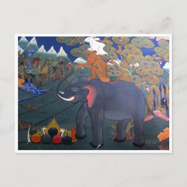 Postal arte animal dzong (Anverso)