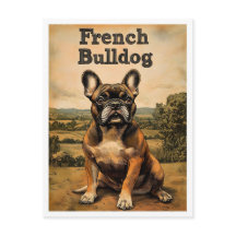 Arte Antiguo de Bulldog Francés