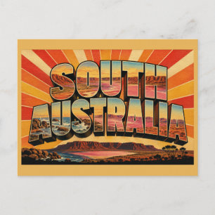 Postal Arte Antiguo de la Costa del Outback de Australia 