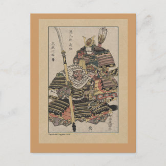Postal Arte antiguo de Samurai Japonés