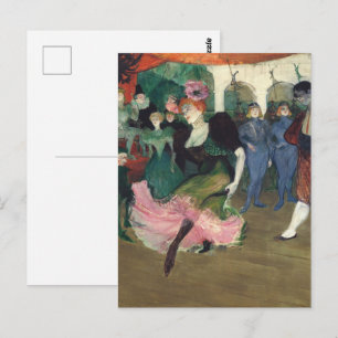 Postal Arte Antiguo del Can-Can Francés de Toulouse-Lautr
