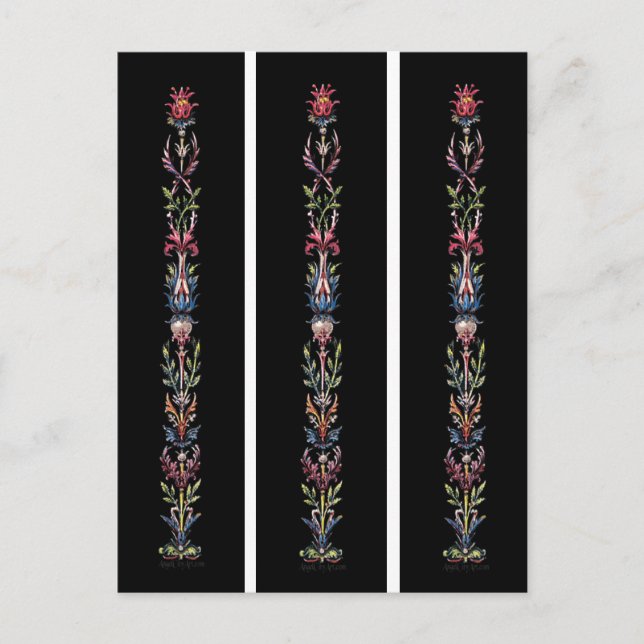 Postal Arte antiguo sobre marcadores negros (Anverso)