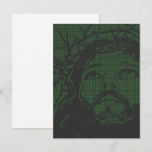 Postal Arte ASCII Jesús Corona de Espinas Juan 19:30
