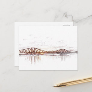 Postal Arte atmosférico del puente Forth