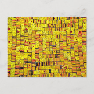 Postal Arte balinés de mosaico de vidrio - Amarillo