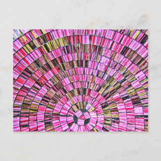 Postal Arte balinés de mosaico de vidrio - rosa