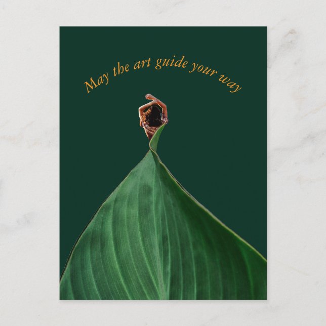 Postal Arte Botânica "May the art guide your way" (Anverso)