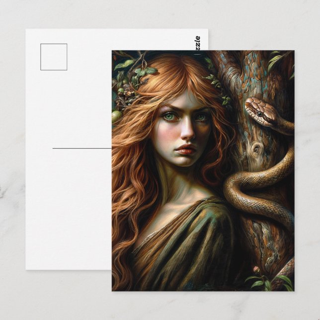 Postal Arte botánico de Lilith y Snake (Anverso / Reverso)