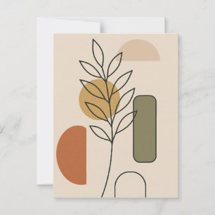 Postal Arte botánico Minimalista moderno