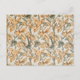 Postal Arte Botánico Vintage Salvia y Naranja Quemada