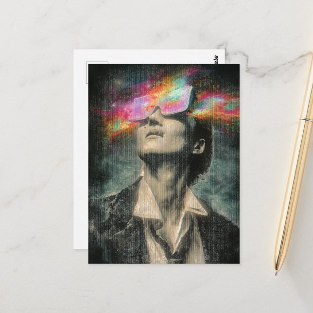 Postal Arte brillante de control de la mente (Anverso/Reverso In Situ)