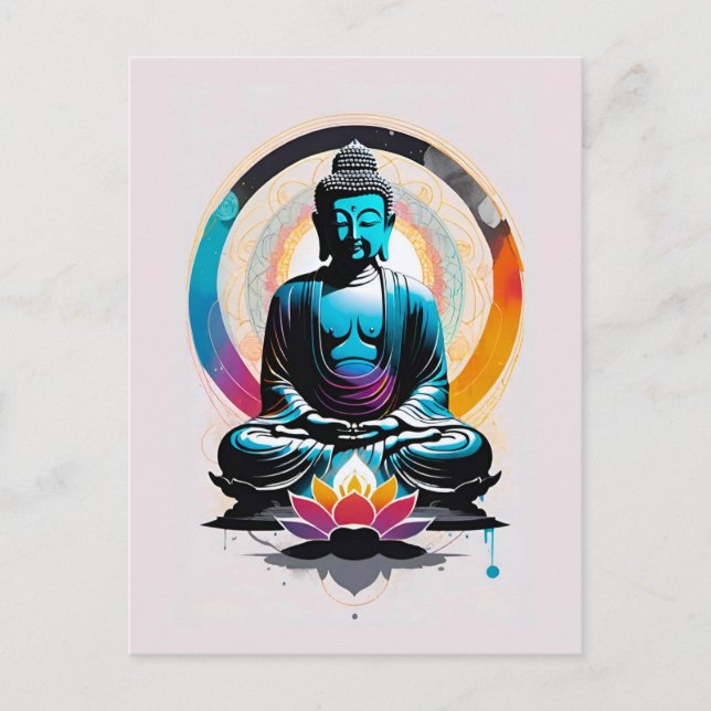 Postal Arte Buddha Zen (Anverso)