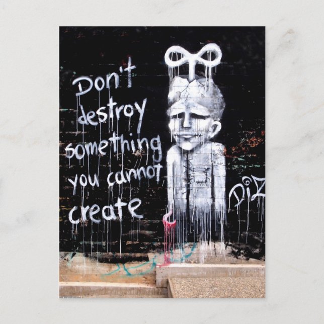 Postal arte callejero (Anverso)