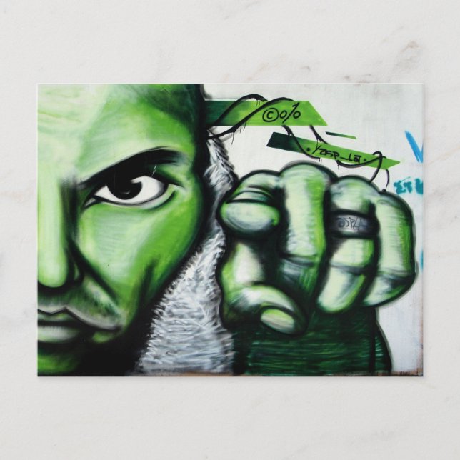 Postal arte callejero (Anverso)