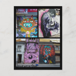 Postal Arte callejero de Gent, Bélgica