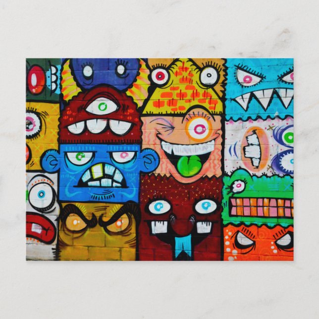 Postal Arte callejero de graffiti de Nueva York - Monstru (Anverso)