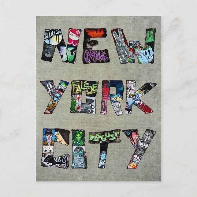 Postal Arte callejero de Nueva York (Anverso)