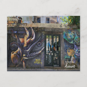 Postal Arte callejero en Aveiro Portugal